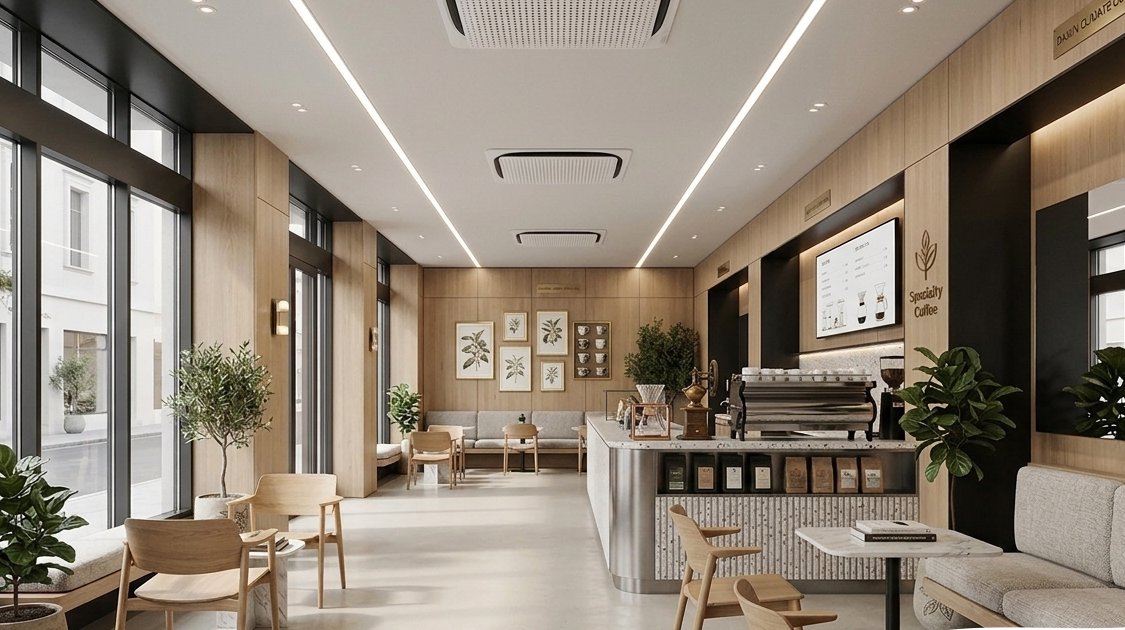 AC Daikin Inverter Cassette - Dealer Resmi AC Daikin Indonesia Permata Teknik -Coffee shop 1125x800